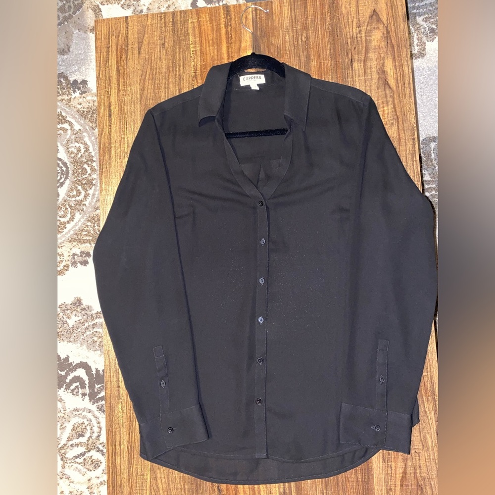 Express Slim Fit Portofino Button Down Shirt Women’s Size L